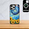 Чехол для телефона Van Gogh Starry Sunflowers Для iPhone17,16,15,14,13,12,11 Plus,Pro Магнитный Для Magsafe Беспроводной Зарядки