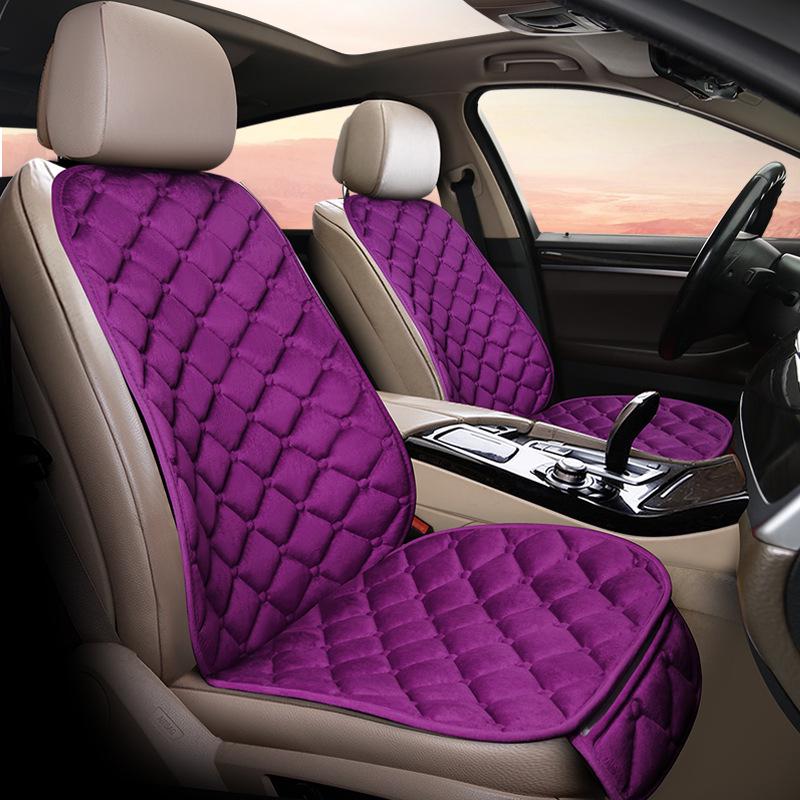 New Diamond Plush Winter Car Seat Cushion - Down Cotton Driver Seat & Back Cover
