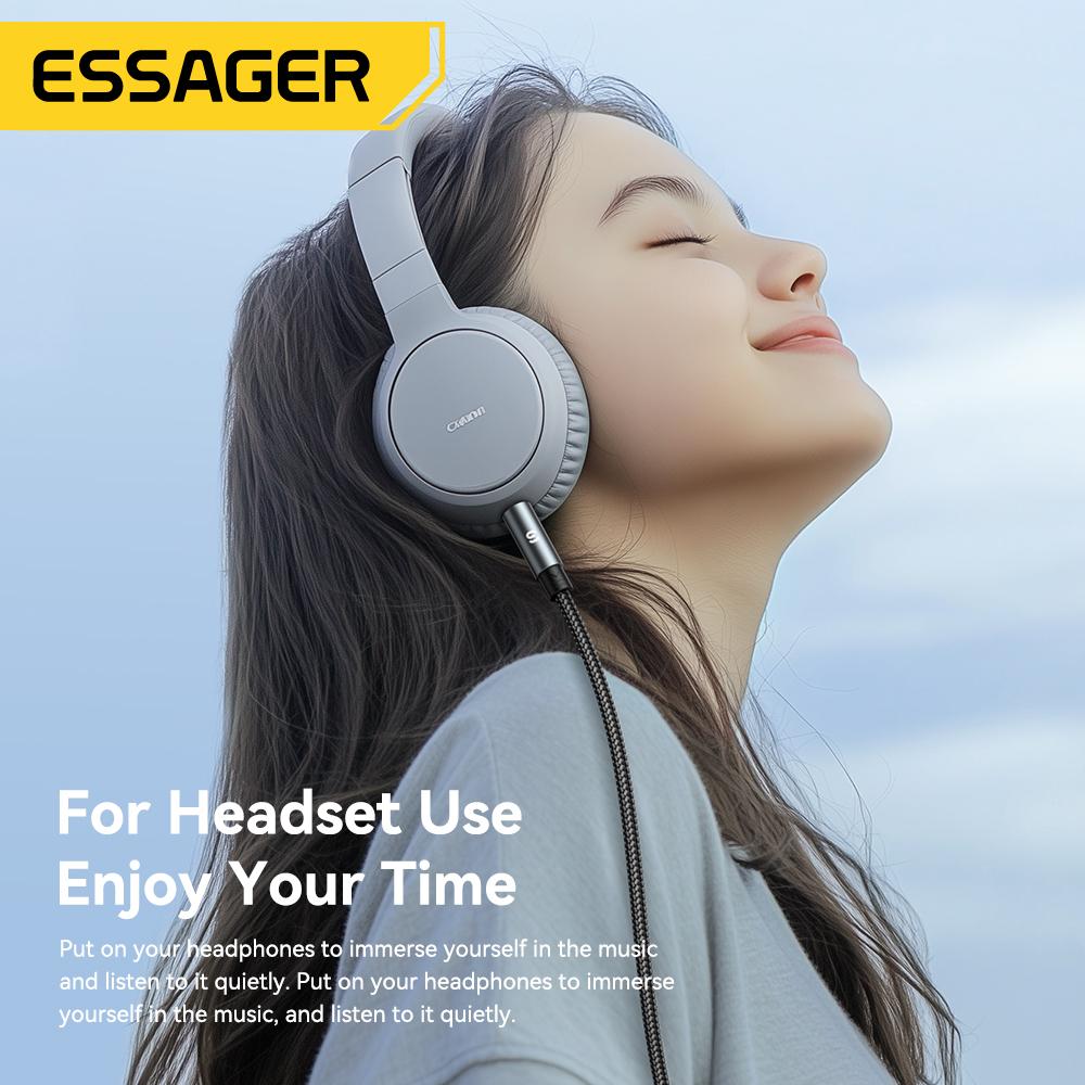 Аудиокабель Essager AUX USB C на 3,5 мм Jack AUX Шнур Адаптер для Автомобильной Колонки Наушников Для Samsung Huawei Универсальный Преобразователь Type-C 6