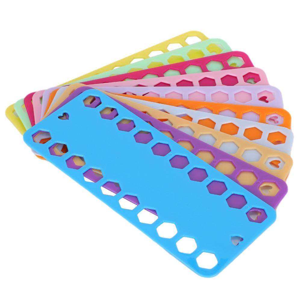 10Pcs Stackable Design Embroidery Floss Organizer 20 Holes Thread Winding Board For Cross Stitch