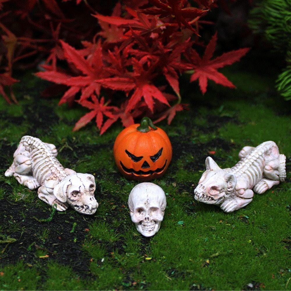 Skeleton Dog Skull Pumpkin Skeleton Skull Ornament Mini Pumpkin Ornament Holiday Party Decor