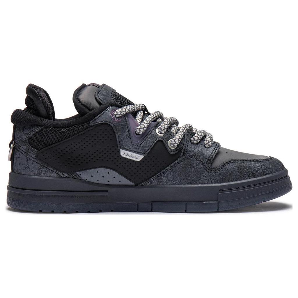 Pleasures X Li Ning Comfortable Versatile Non-Slip Low-Top Sneakers Men Sneakers Black AECT065-1