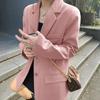 Spring and Autumn Women's Fashion Casual Solid Color Suit Jacket