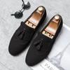 Fashion Suede Tassel Loafers Men's Luxury Party Shoes NightClub Dancing Leather Shoes Driving Pea Shoes Slip-on Flats Moccasins