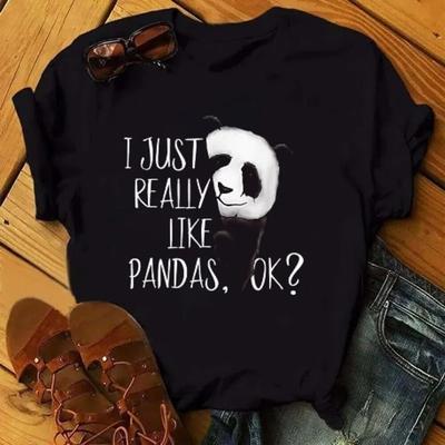 Забавная женская футболка с принтом «просто девочка, которая любит панду», женская футболка с коротким рукавом и круглым вырезом, женская футболка, верхняя одежда, Camisetas