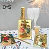 12/24 Pcs Happy New Year Greeting Cards Retro Illustrations Holiday Cards with Gold Foil Accents for Family And Friends