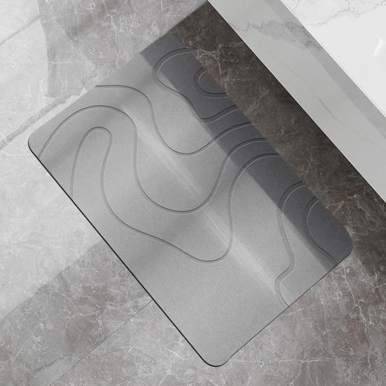 Напольный коврик, супервпитывающий коврик для ванной из диатомовой грязи, нескользящий быстросохнущий дверной ковер для украшения домашней ванной комнаты