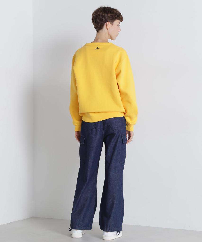 AVIREX A-STAR LOGO CREW SWEAT (WEB&DEPOT Exclusive) men's 2XL 060 yellow 783-4932006