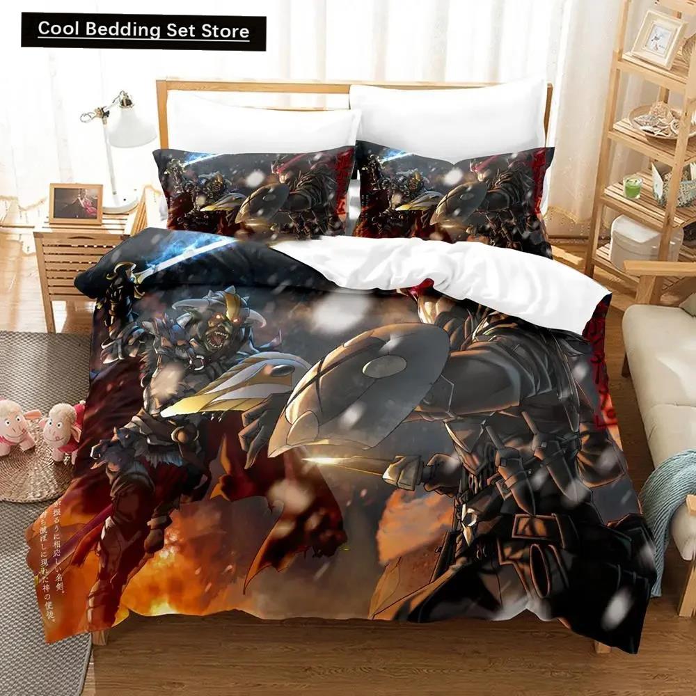 Comforter 3D Anime Goblin Slayer Bedding Set Bed Set Comforter King Queen Size Boys Adult Bedding Set