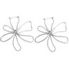 Jewelry Accessories Lines Hoop Earrings Metal French Earrings Gift Flower Earrings  Female Girls