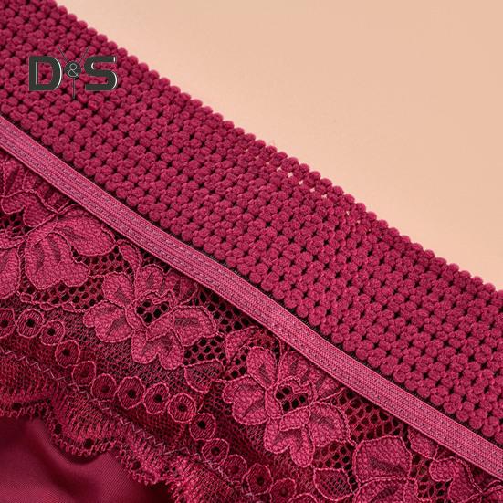 Waist Underpants Women High Hollow Out Lace Soft Breathable Anti Septic Stretchy Moisture Wicking Flower Embroidery Mesh Lady Panties Briefs