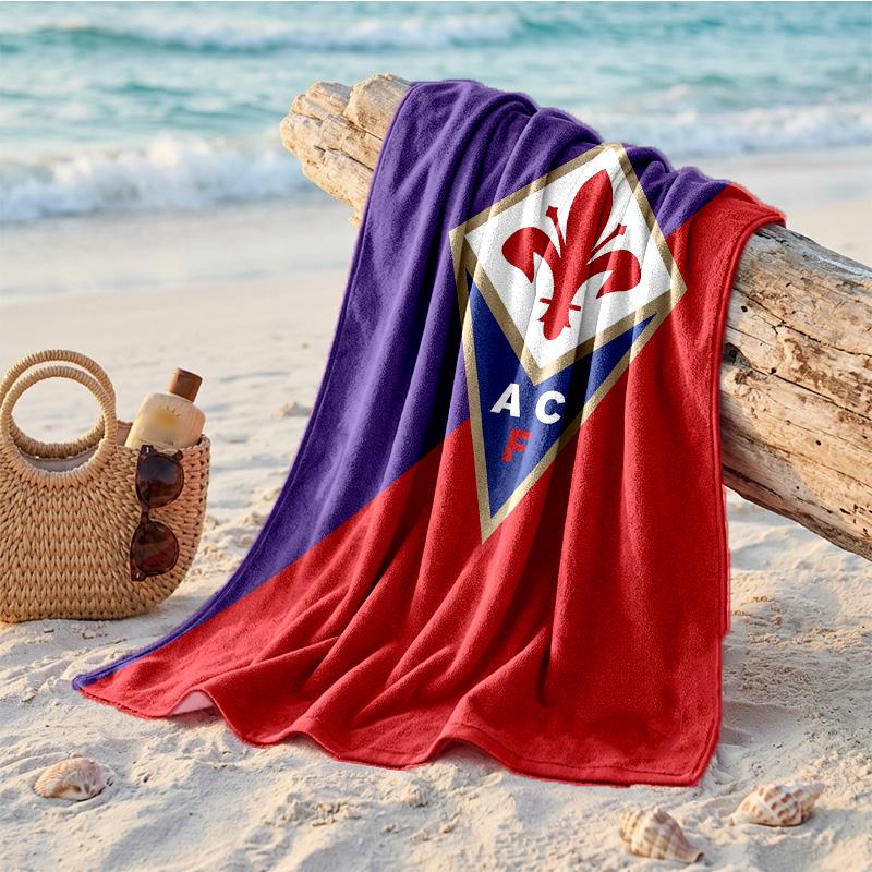 Fiorentina FC Print Microfiber Beach Towel Quick Dry Absorbent Large Towel For Beach Swimming Travel