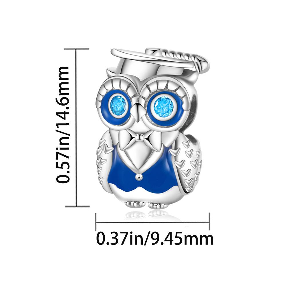 Graduation Wisdom Owl Beaded Bracelet Necklace - DIY Loose Bead Accessories