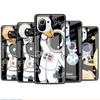 Glass Case For Xiaomi Poco X3 NFC 11 Lite 11T F3 M3 For Redmi Note 11 10 9 8 Pro 10S 9S 9A 9C Phone Cover  Cute Astronaut