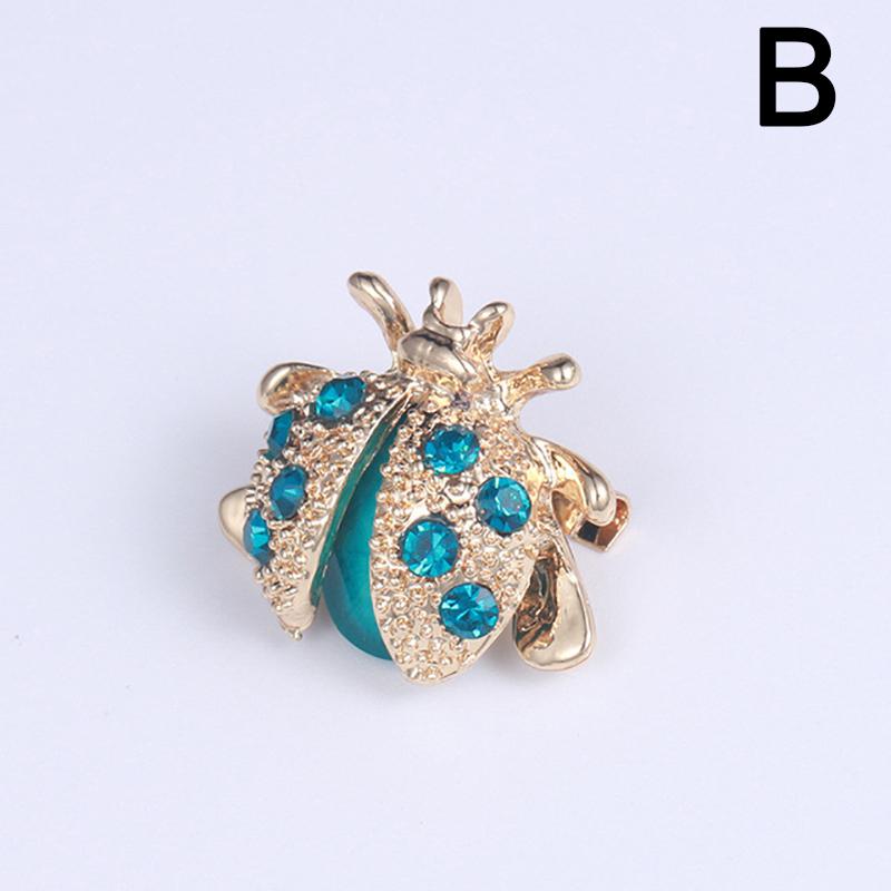 1 шт. брошь в виде животного, зажим для кардигана, булавка для костюма, ювелирные изделия, подарок, стразы, божья коровка, женские аксессуары AVE