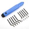 10pcs Blades Deburring Hand Tool Anti-Slip Handle Deburring Tool Kit Burr Remover  Wood