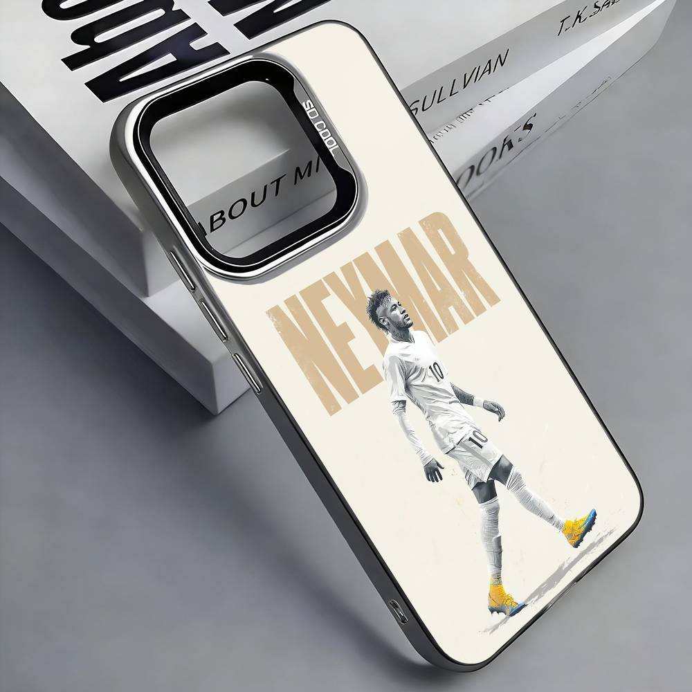 Футбольный 10 Для N-Неймара Чехол для телефона Для iPhone 17,16,15,14,13,12,11 Plus,Pro Max,Цветной Серебристый Чехол для телефона