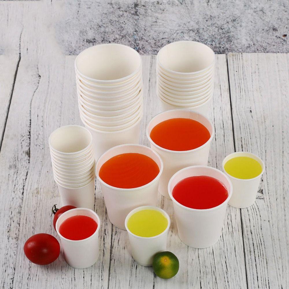 200Pcs Thickened Disposable Paper Cup Multisize Paper Cup Set Paper Coffee Cup Wedding Reception