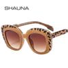 SHAUNA Новые двухцветные солнцезащитные очки в стиле хип-хоп, женские модные градиентные очки, очки UV400, мужские квадратные уникальные солнцезащитные очки