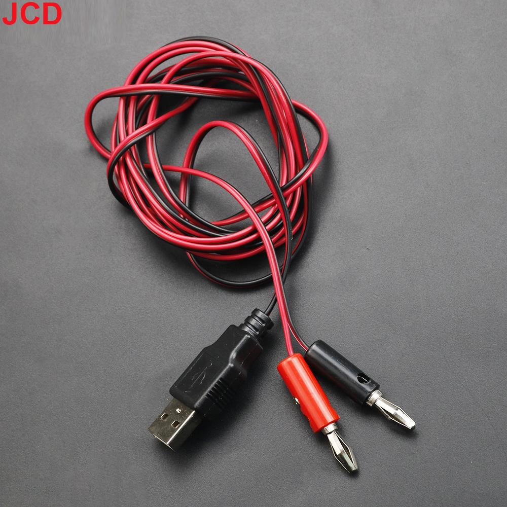 JCD 1piece USB to 4MM Banana Plug Test Cable USB Male/Female To Banana Head Connection Cable A Female Charging Cable