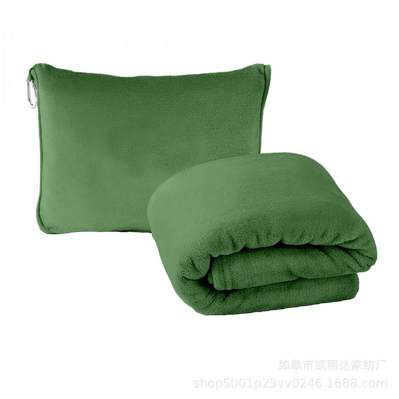 Travel Blanket With Built-in Pillow Airplane Car Camping Soft Fleece Throw Foldable Compact 101x152cm/127x152cm