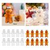 10Pcs Empty Juice Bottles Cute Gingerbread Man Multifunctional with Airtight Lids for Tea Milkshake Party Favors Camping Travel