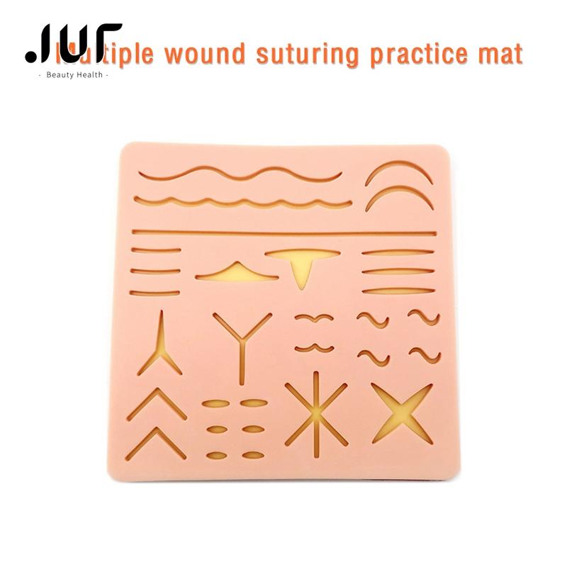 Модель шва кожи, силиконовая подушечка для наложения швов на рану, Y-образная тренировочная подушечка для травматического наложения швов, многоразовый силиконовый коврик для практики наложения швов