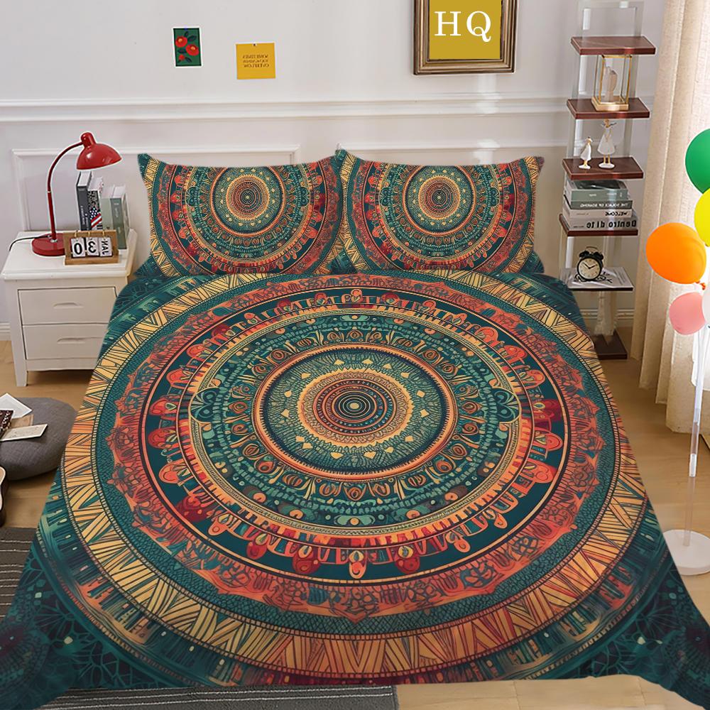 Комплекты постельного белья, красивый пододеяльник с изображением мандалы, мягкий полный двойной размер для женщин, комплект постельного белья высокого качества, домашнее постельное белье