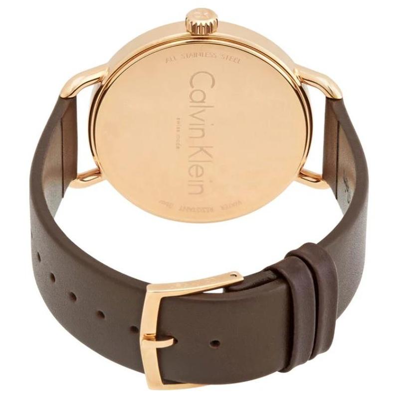 CALVIN KLEIN / watch quartz movement leather strap 42mm silver dial men's watch 30 meters waterproof K7B216G6