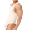 Men's Sexy Sleeveless Buttock-Exposing Bodysuit Lingerie, Quick-Release Temptation Style.