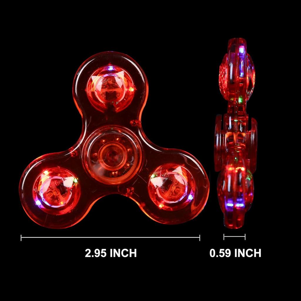 LED Fidget Spinners, Light Up Sensory Fidgets Toys, Glow In The Dark Toy, ADHD Anxiety Stress Relief Toys, Easter School Classroom Exchange Gifts