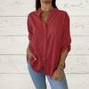Summer Women's Single Breasted Lapel Shirt Solid Color Casual Women's Top Blouses Shirts