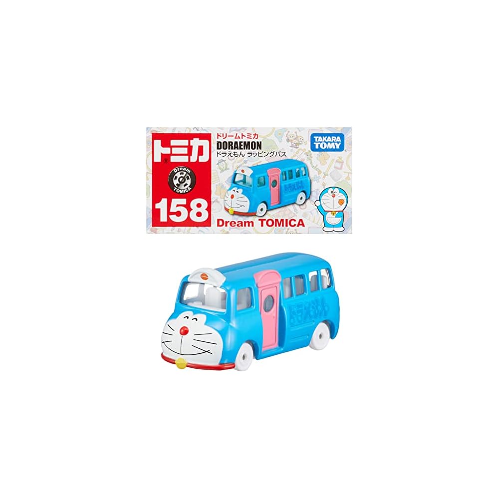 Takara Tomy Tomica Dream Tomica №. 158 Дораэмон Автобус в обертке Миниатюрная модель машинки Игрушка (3 года и старше)