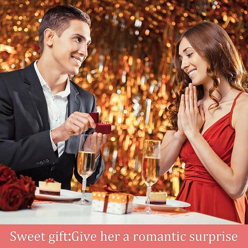 1Pc Jewelry Case Solid Color Wedding Fashion Velvet Storage Organizer Showcase Ring Box Engagement Gift