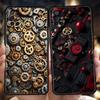 Чехол для телефона для Oneplus 13R 12R 13 12 10T 10R Nord N100 N200 N10 10 9 9R 9RT CE 2 Z Pro 5G Мягкий чехол из ТПУ Механический узор с шестеренками
