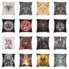 Luxury Devil Satan Goat Head Cushion Cover 45x45cm Baphomet Pentagram Occult Magic Throw Pillow Case Sofa Pillowcase Decoration