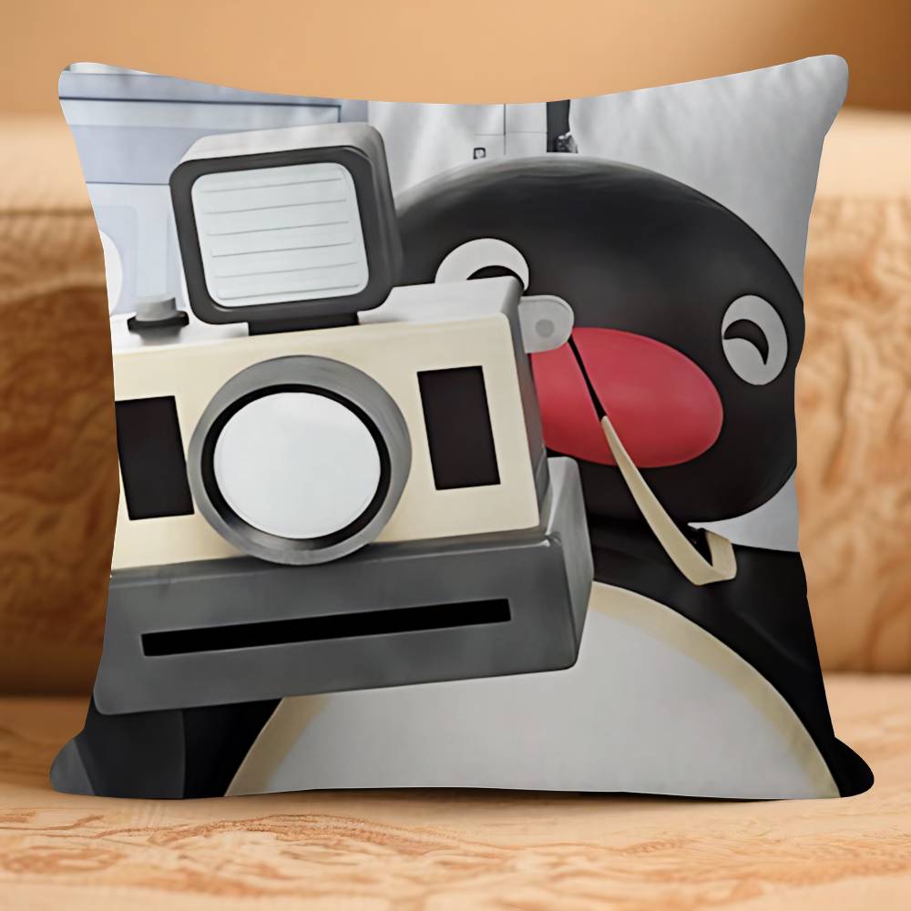 Милая мультяшная наволочка P-Pin-guS, съемная, моющаяся, чехол для подушки – мягкий лен для любого сезона