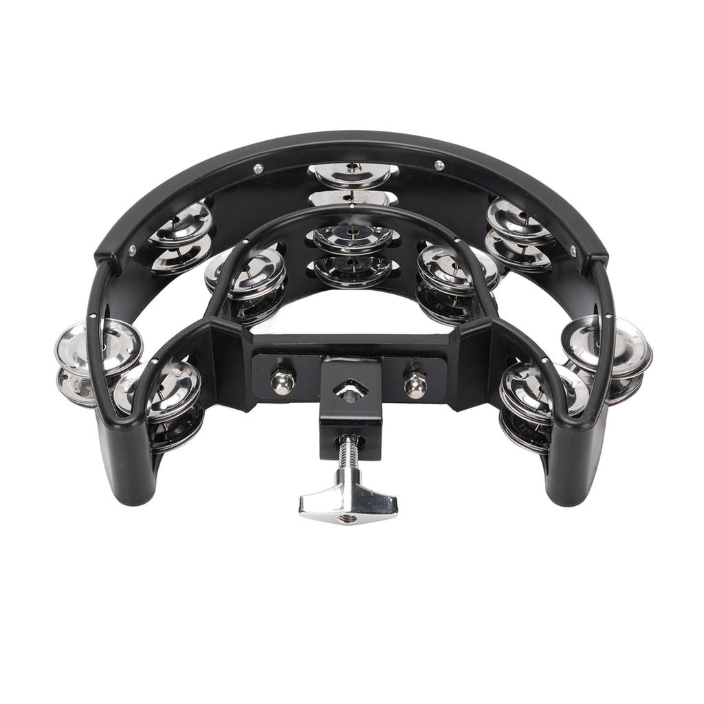 Джинглы Ручной Перкуссионный Зажимной Эргономичный Дизайн Двухрядный Полумесяц Музыкальный Тамбурин для