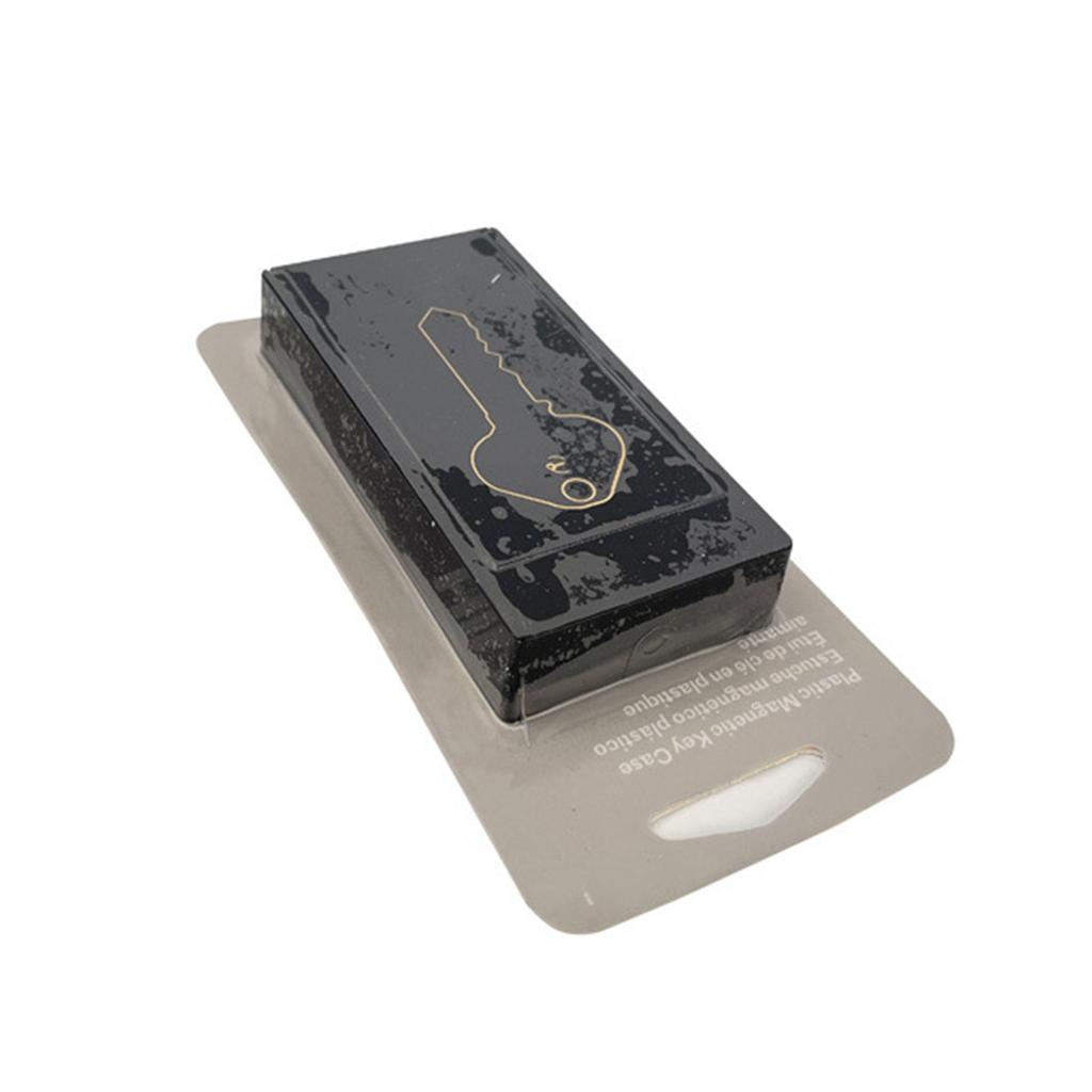 Creative Magnetic Black Key Safe Box Car Key Holder Hidden Storage Outdoor Stash For Home Office Car Truck Caravan Secret Box