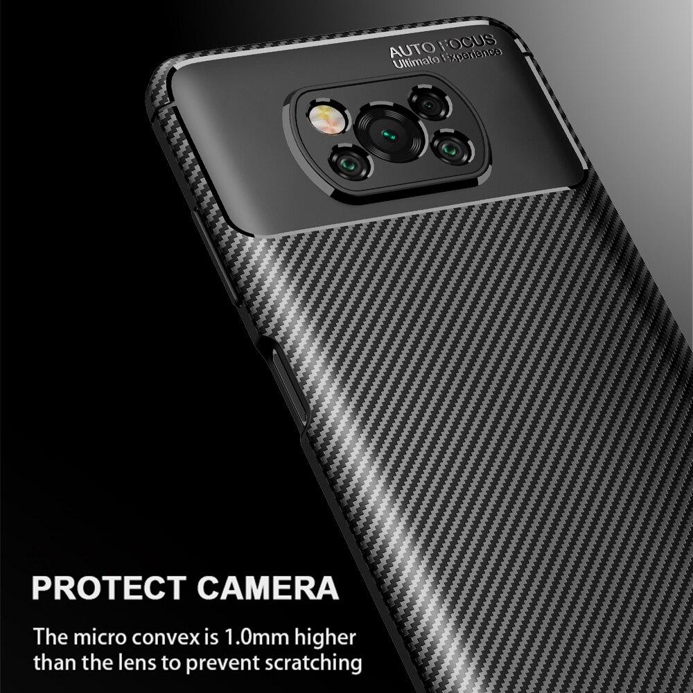 Чехол для PocoPhone X3Pro, матовый мягкий чехол из углеродного волокна, подходит для Xiaomi Poco X 3 X3 Pro NFC PocoX3Pro, силиконовый противоударный чехол для телефона