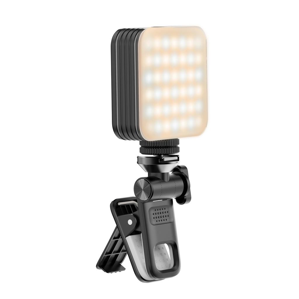 LED Video Light 80 LED Beads 2500K-9000K Dimmable Computer Video Light Webcam with Built-in Battery White Diffuser for Video Conference Live Streaming