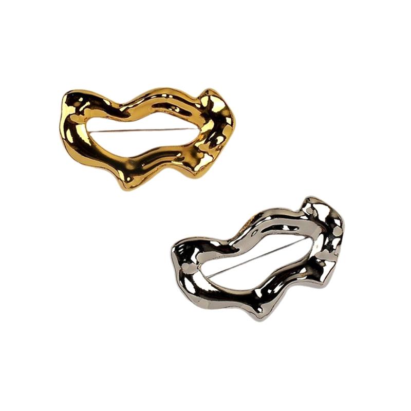 Металлическая геометрическая брошь, простые пряжки для воротника, анти-экспозиция, многофункциональные броши, булавки, аксессуары для одежды для взрослых, орнамент