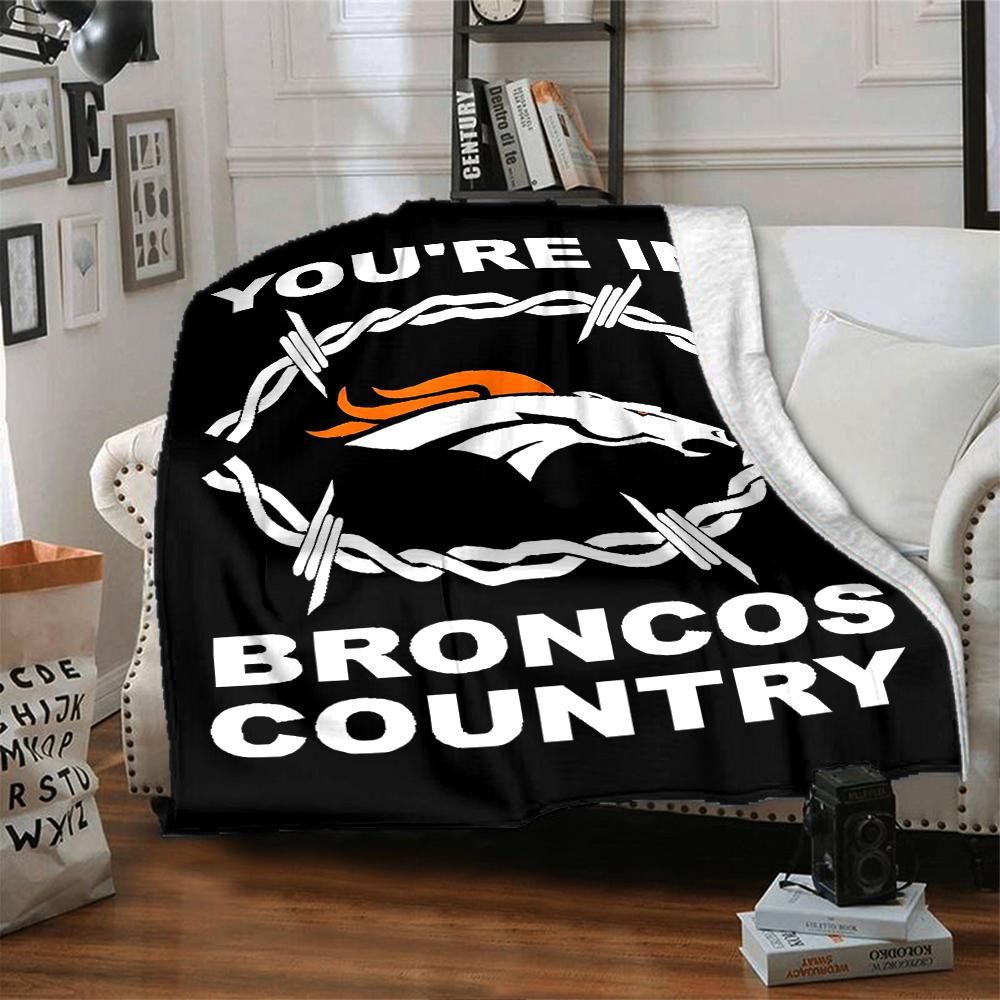 1pc Blanket - Denver Broncos LOGO Print Design,Lightweight Blanket for Sofa,Bed- Soft &Warm,Gift for All Seasons