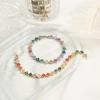 ZAKOL Korean Fashion Random Colorful Zircon Flower Plant Bracelets For Women Dopamine Girls Jewelry Party Accessories