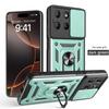 Бронированный чехол для Motorola G15 G05 G35 G45 G55 G75 G85 Edge 50 Fusion 5G с выдвижной защитой камеры, кольцом-держателем, противоударный чехол, Fundas