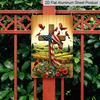 2D плоский американский флаг крест с кардиналами металлический знак прочный алюминиевый материал 8*12 дюймов США христианский настенный декор патриотический церковный декор