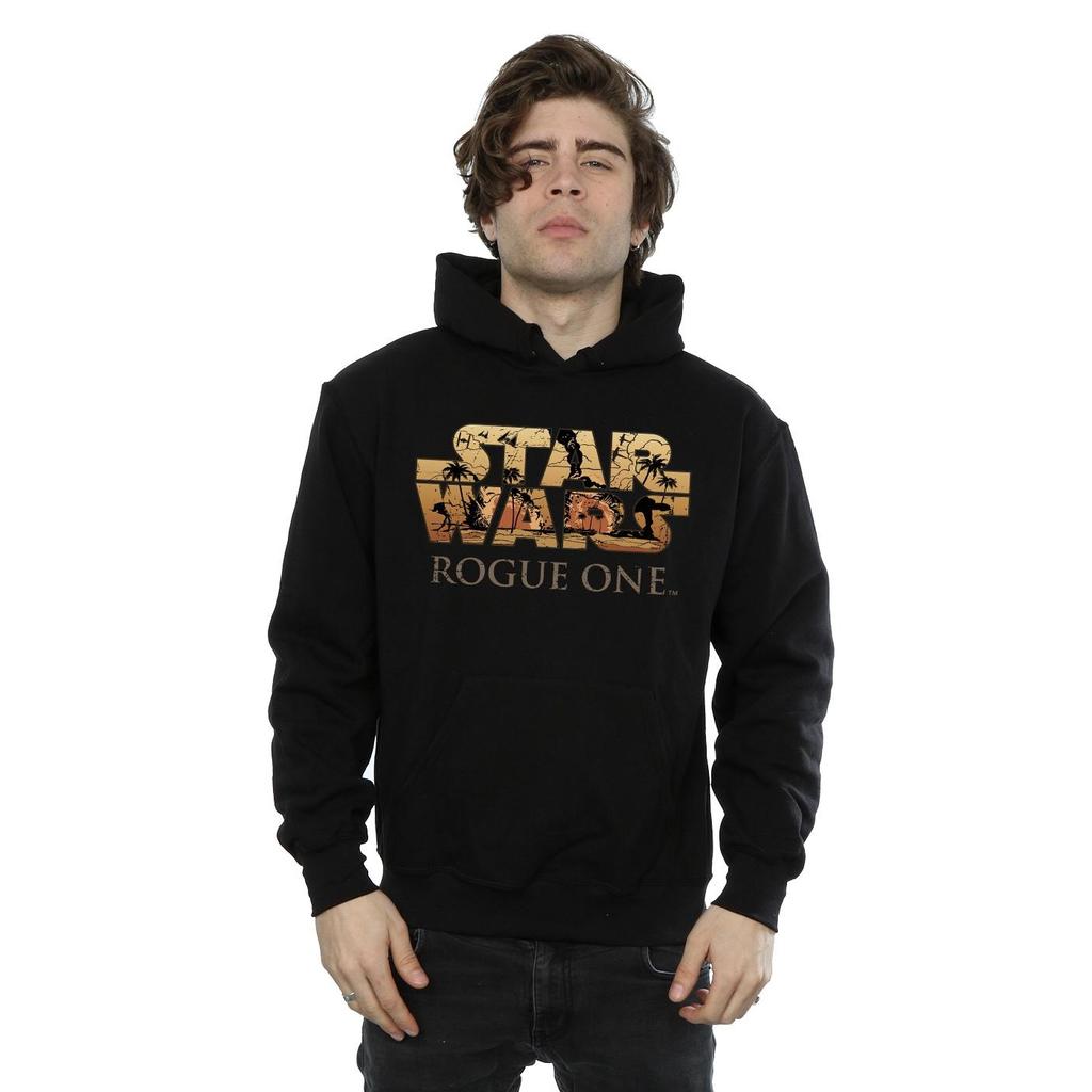 Star Wars Mens Rogue One Logo Scene Hoodie