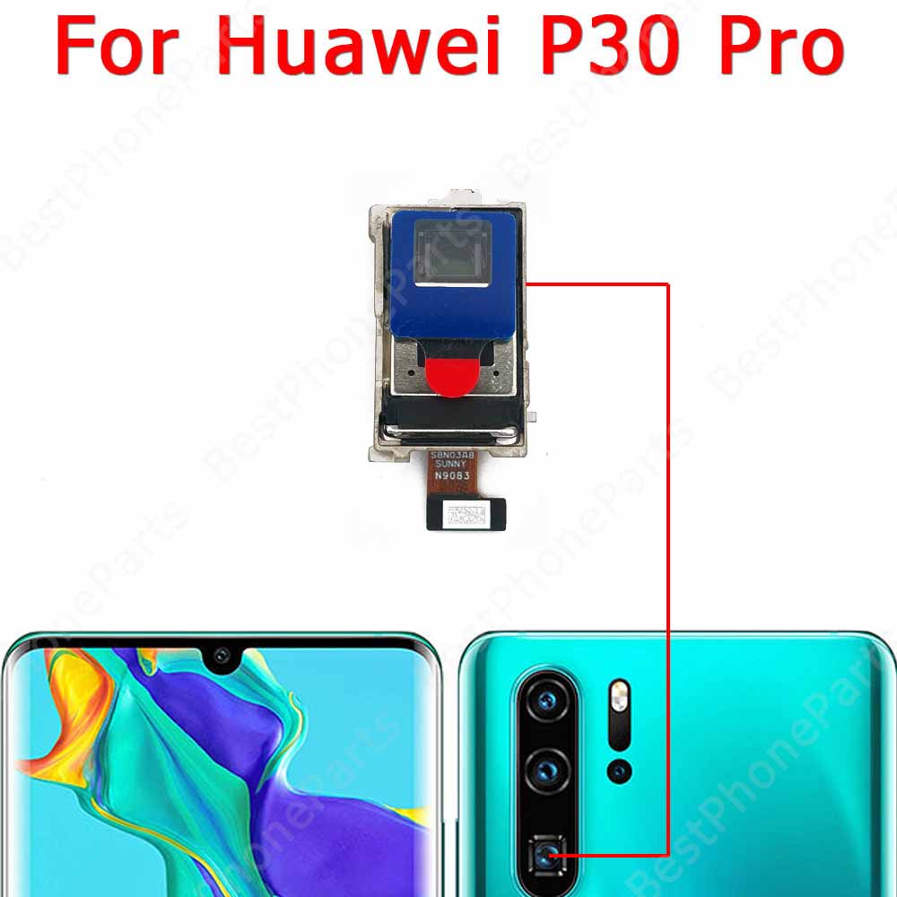 Оригинальная задняя камера для Huawei P9 P10 Plus P20 Lite P30 Pro, модуль задней камеры, вид сзади, замена, ремонт, запасные части