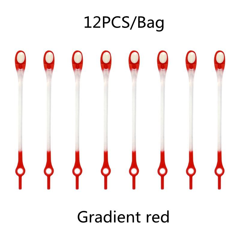 № 8, 12 шт. градиентные эластичные силиконовые шнурки без завязок, эластичные шнурки, кроссовки для взрослых и детей, ленивые шнурки для обуви, резиновые шнурки