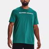 Under Armour Футболка с коротким рукавом и круглым вырезом с логотипом, мужские топы, цвет аква-зеленый 1370533-452
